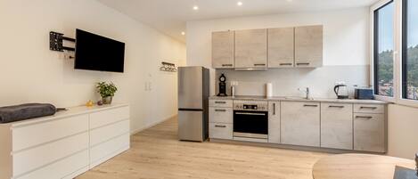 Fridge, oven, stovetop, dishwasher