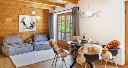 Chalet « Flocke Appart Schneehase » avec vue sur les montagnes, terrasse privée et Wi-Fi