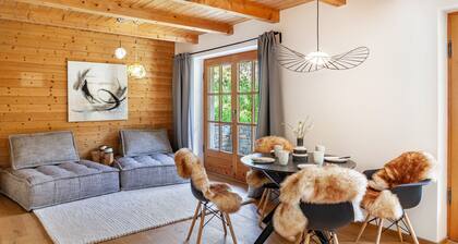 Chalet 'Flocke Appart Schneehase' mit Bergblick, privater Terrasse und Wi-Fi