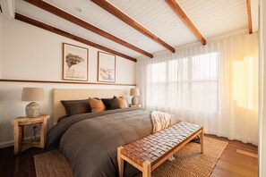 Luksushytte, fjellutsikt | 1 soverom, italienske Frette-laken og sengetøy av topp kvalitet