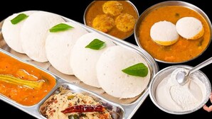 A traditional South Indian meal with idlis, sambar, and coconut chutney. - Eben Service Apartment  (Chennai)
