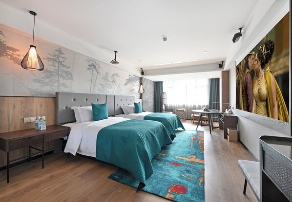 Premium bedding, down duvets, memory-foam beds, individually decorated