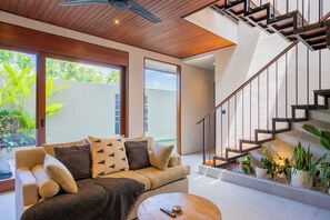 Villa | Living area | 35-inch flat-screen TV with cable channels - Nala Villa by Betterplace (Canggu)