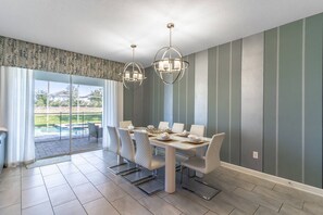 Dining - Spacious Luxury Champions Gate Retreat w/ Pool, Spa & Game Room – Sleeps 20 (Davenport)