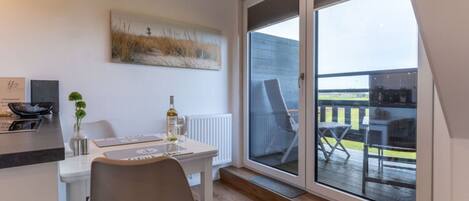 Apartemen | Dapur pribadi | Ketel listrik dan pemanggang roti