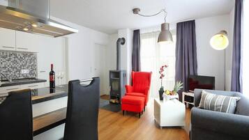 Apartment | Wohnzimmer | Kamin