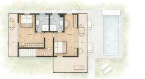 Chalet | Floor plan - Chalet Alpenzauber mit Beheiztem Pool, Inzell (Inzell)
