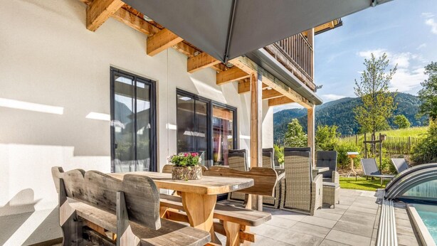Chalet | Balcony - Chalet Alpenzauber mit Beheiztem Pool, Inzell (Inzell)