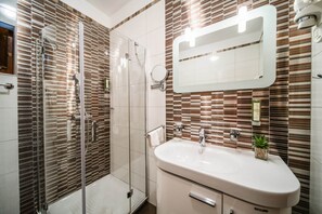 Shower, hair dryer