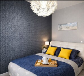 2 عدّة غرف نوم وطراز فريد لكل وحدة وملاءات أسرّة