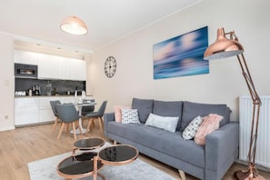 Apartment | Private kitchen | Electric kettle, toaster, highchair - Apartment With Swimming Pool, Terrace, Pobierowo (Rewal)