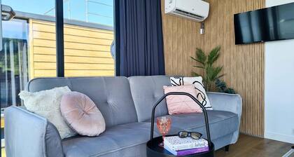 Houseboat in Lazy by Lake Jamno and the Sea