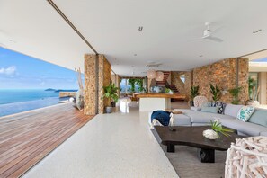 Luxury Villa (4 Bedrooms) | Living area | 86-inch TV with digital channels, Netflix, streaming services