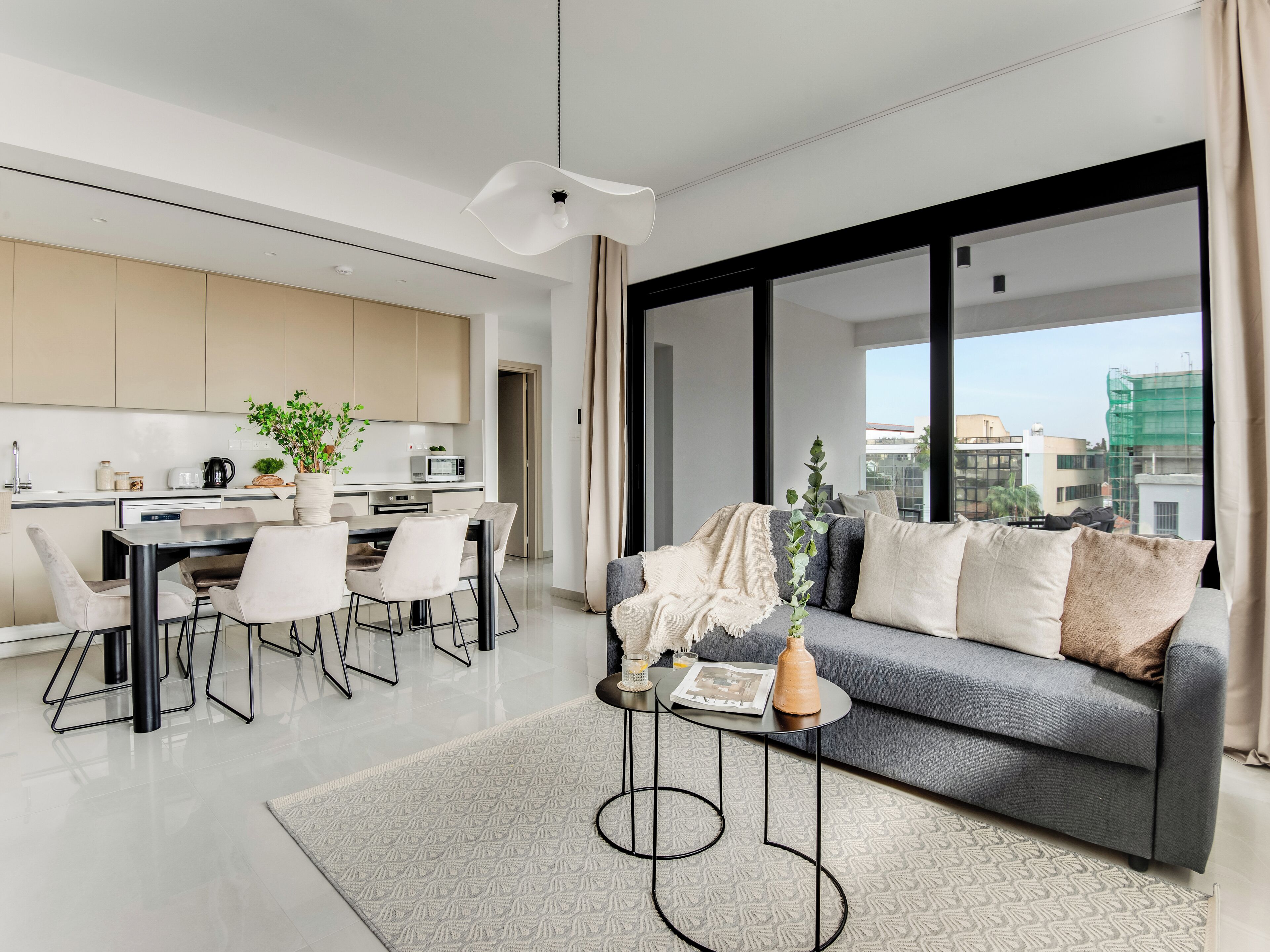 Apartamento, 2 habitaciones, balcón, vistas a la ciudad | Sala de estar