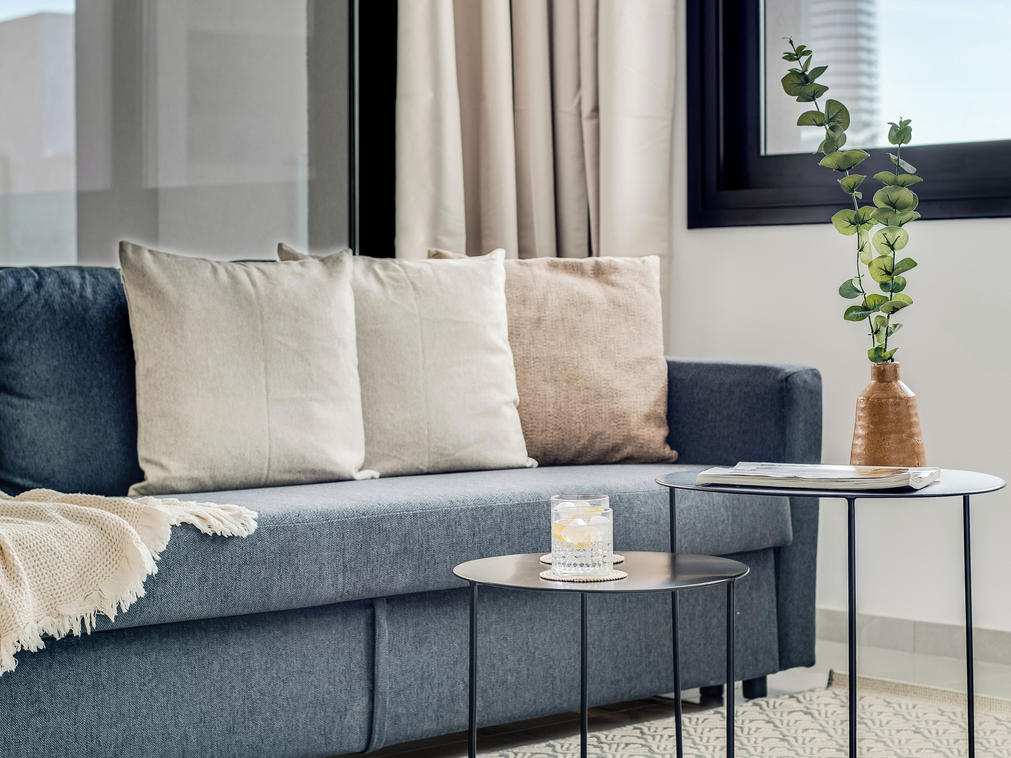 Apartamento, 2 habitaciones, balcón, vistas a la ciudad | Sala de estar