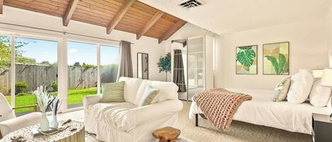 TV, fireplace, video games