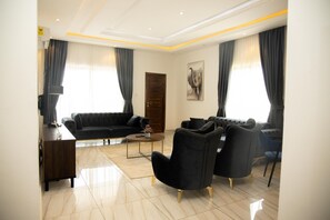 Grand Suite, Pool View | Living area - AIDEN HOMES AND APARTMENTS HOTEL (Koforidua)