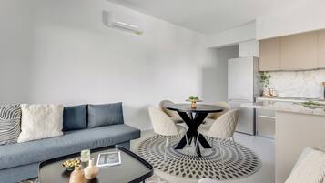 公寓, 1 間臥室, 陽台, 城市景觀 | 客廳