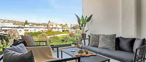 Apartamento, 1 quarto, sacada, vista para a cidade | Sacada