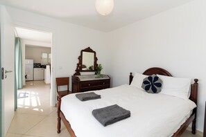 2 bedrooms, iron/ironing board, travel crib, WiFi