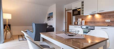 Apartamento | Cocina privada | Hervidor eléctrico y tostadora