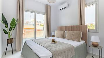 Huoneisto, 2 makuuhuonetta, parveke, kaupunkinäköala | 2 makuuhuonetta