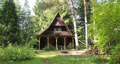 Great Holiday Home in the Middle of Nature and Right on the Lake, Natac Wielka