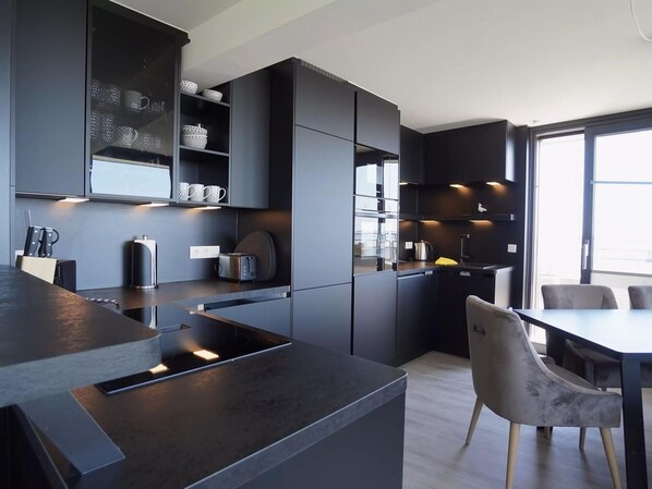 Private kitchen - Penthouse by North Sea With Pool and Sauna (Wyk auf Foehr)