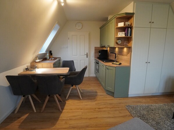 Apartamento | Cozinha privada | Cadeirão de bebê