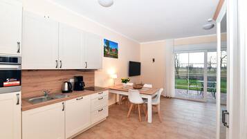 Apartemen | Dapur pribadi | Ketel listrik dan pemanggang roti