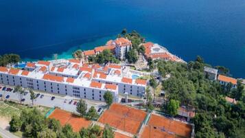 Vue depuis lâhĂ©bergement