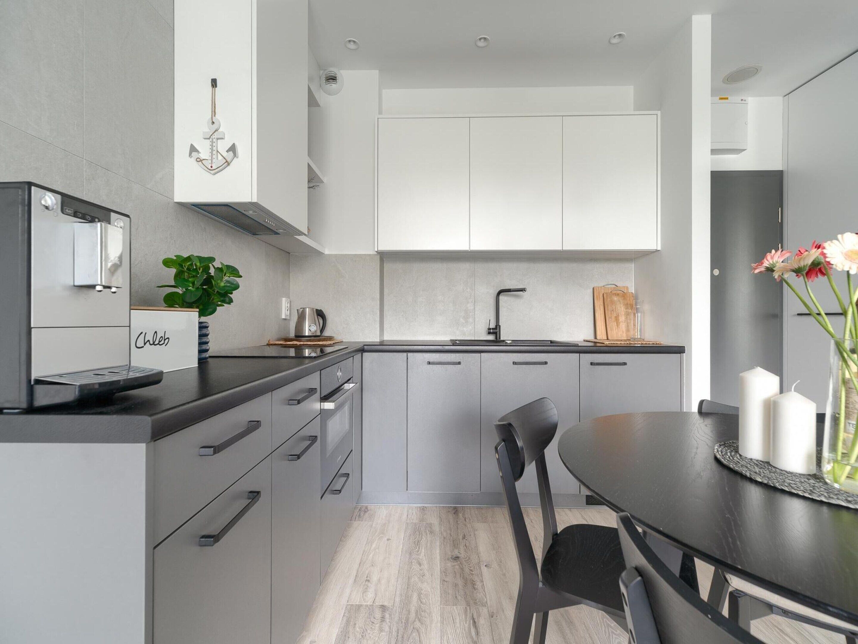 Apartment | Private kitchen | Electric kettle, toaster, high chair