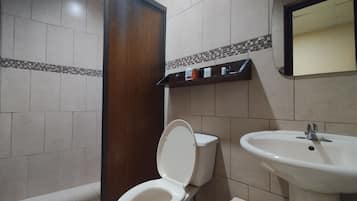 Dusche, Handtücher, Seife, Shampoo