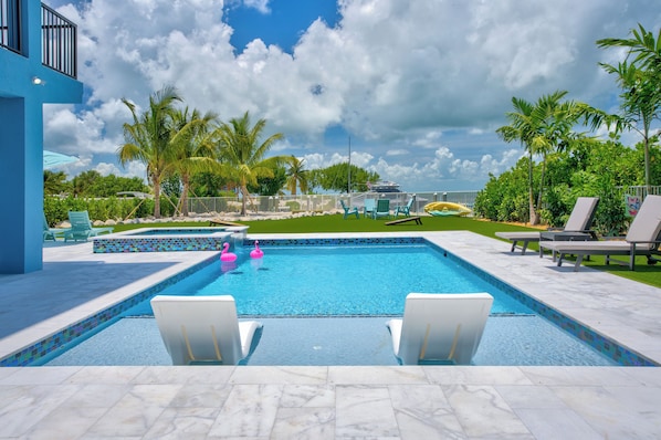 Outdoor pool, a heated pool