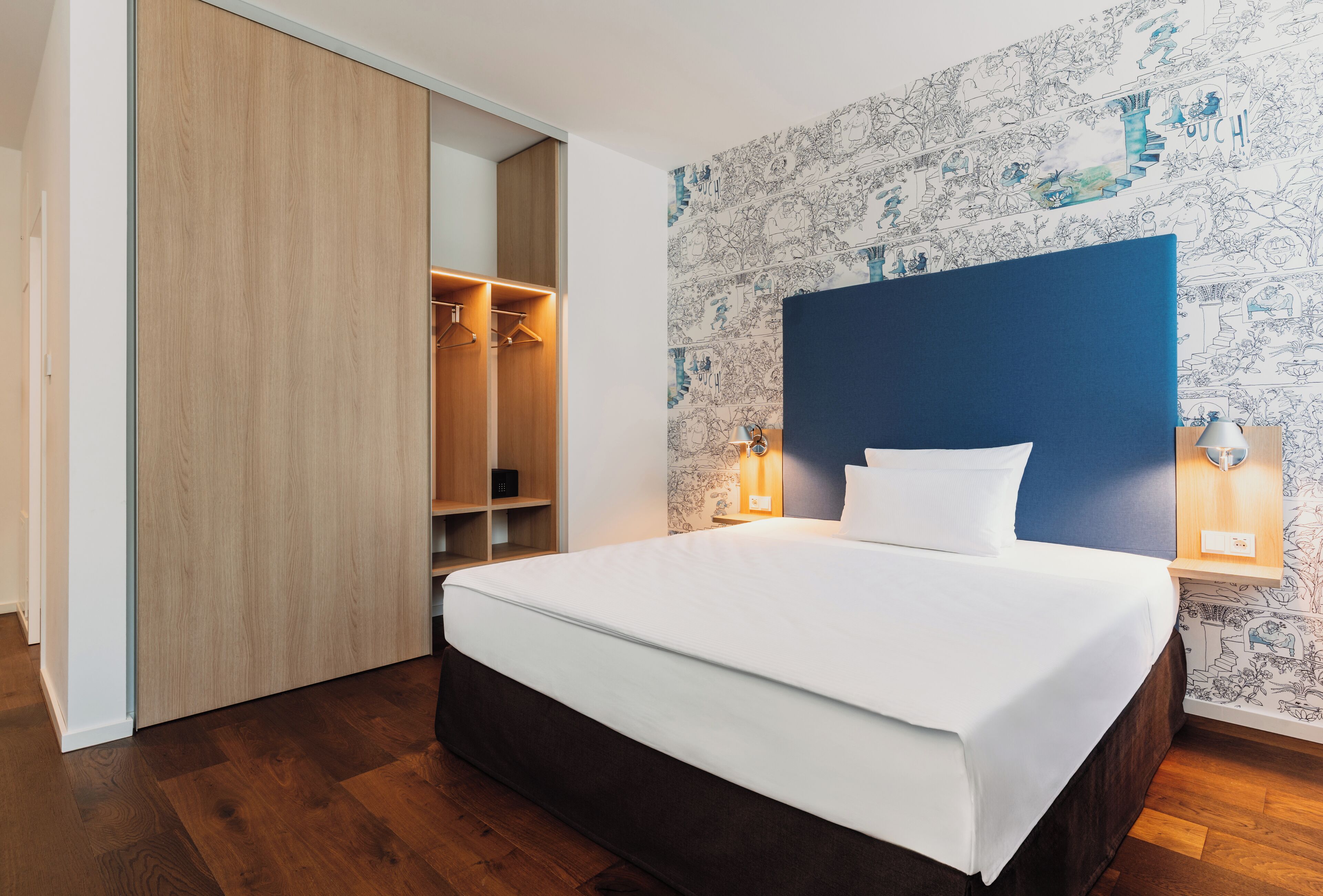 Hypo-allergenic bedding, in-room safe, individually decorated