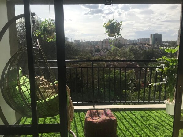 Deluxe Apartment, Balcony, City View | Balcony - Denis Gardens Apartments Kilimani (Nairobi)