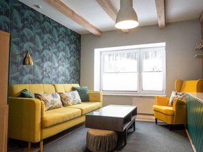 House | Living area | Fireplace - Holiday Home With Sauna and Pool, 4 Bedrooms (Choczewo)