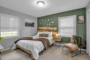 5 bedrooms, iron/ironing board, travel cot, WiFi