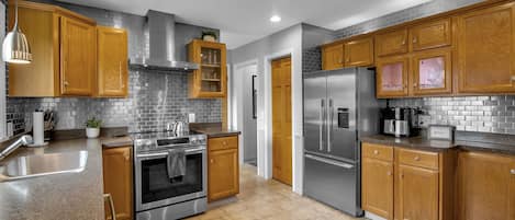 Microwave, oven, stovetop, dishwasher
