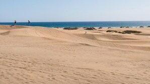A desert landscape with sand dunes and a beach. - Central Apartment With Spectacular Terrace-formerly TUI Ferienhaus (San Bartolomé de Tirajana)