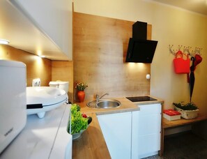 Căn hộ | Bếp riêng | Ấm điện, lò nướng bánh mì, ghế cao cho trẻ em 