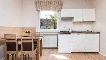 Apartment | Private kitchen | Electric kettle, toaster, highchair