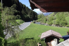 A road curving through a green valley with a mountain in the background. - Apartments Home Mario, See im Paznauntal (See)