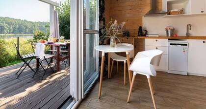 Wooden Home by Lake Klepnicko With Pier