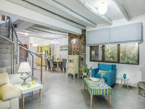 Living room - Home With Garden & Pool for All (Apokoronas)