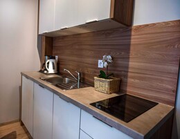 Apartamento | Cocina privada | Hervidor eléctrico y trona infantil