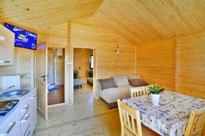 Bungalow | Private kitchen | Electric kettle, highchair - One-story Holiday Homes Close to the Sea, Mielno (Mielno)