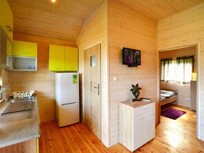 House | Private kitchen | Electric kettle, toaster, high chair - Holiday Homes With air Conditioning, Pool, Jacuzzi (Postomino)