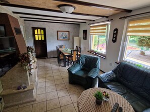 House | Living area | Fireplace - Holiday Home in Kopice by Stepnica for 5 Persons (Stepnica)