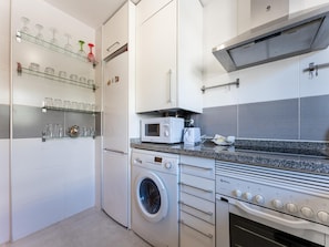 Apartment | Private kitchen - Modernly Designed Holiday Flat in Mijas Costa (Mijas)